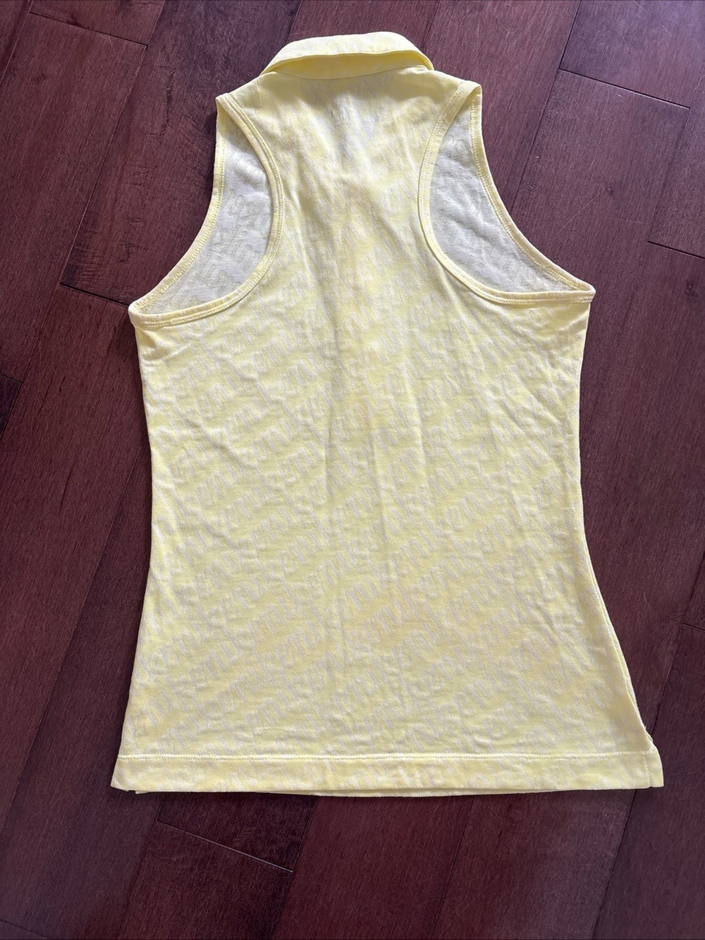 Nike Golf Sport Dri Fit Sleeveless Polo Top Womens S Neon Yellow Tennis Athletic - Picture 8 of 13
